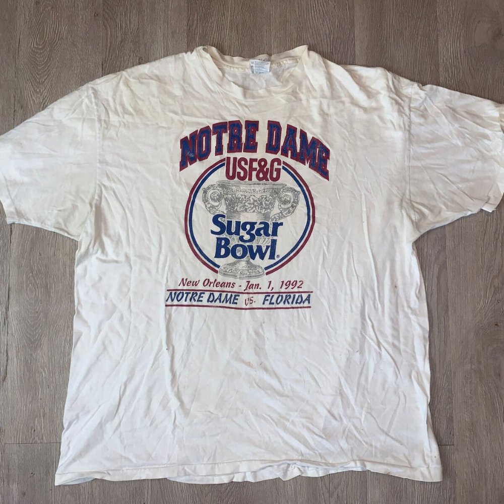 Notre Dame Florida Gators Sugar Bowl Football Shirt 1992 Vintage tee